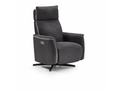 IZA - Fauteuil de relaxation électrique + têtières manuelles 2 coloris au choix (bicolor)