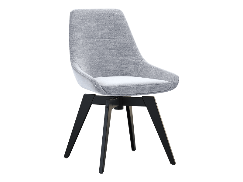 OSLO - Chaise assise pivotante coloris gris